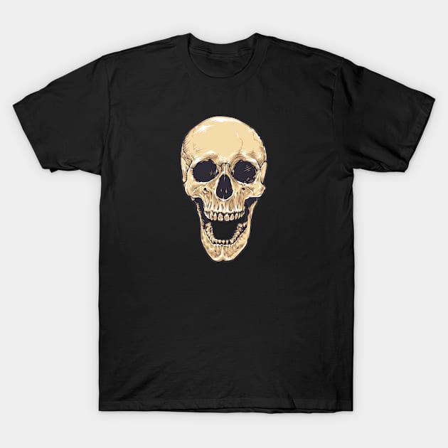 Skull with Jaw Open T-Shirt by bluerockproducts